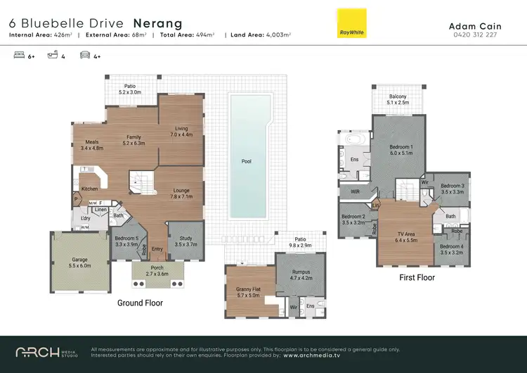 Floorplan of Homely house listing, 6 Bluebelle Drive, Nerang QLD 4211