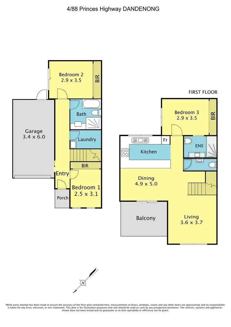Floorplan of Homely townhouse listing, 4/88 Princes Highway, Dandenong VIC 3175