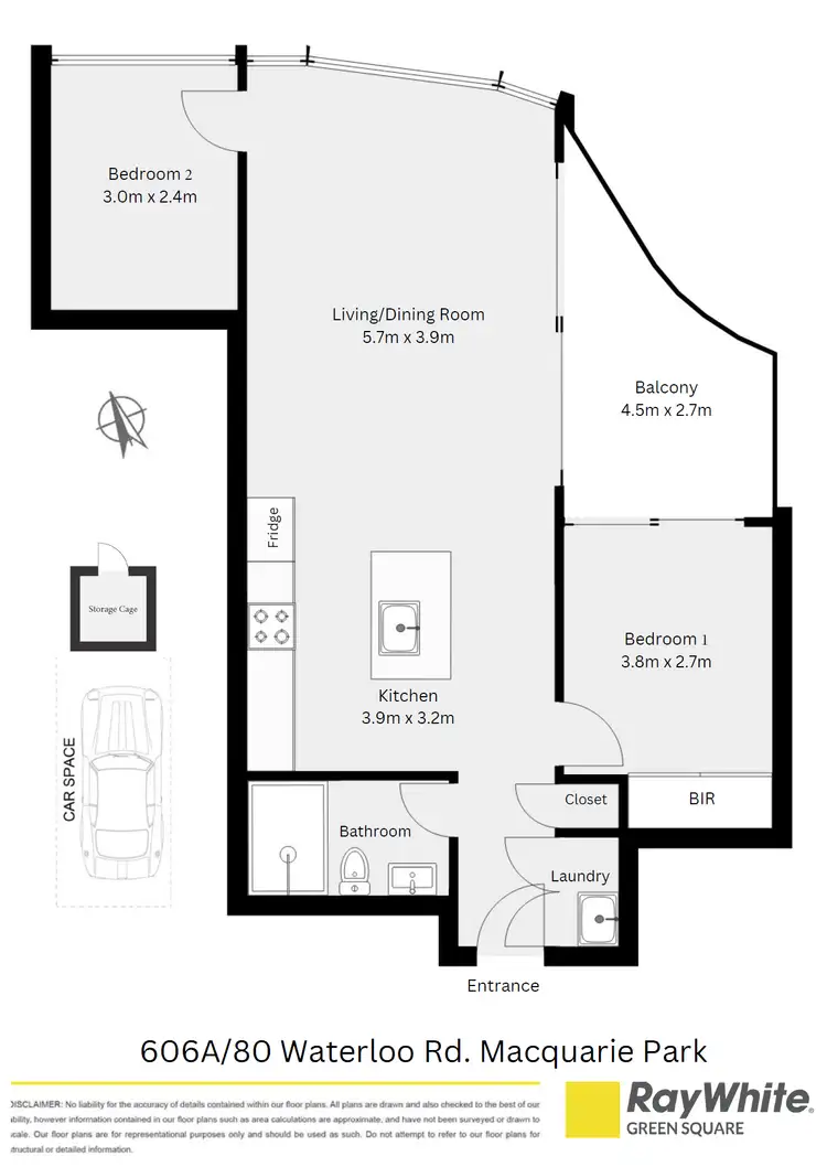 Floorplan of Homely apartment listing, 606A/80 Waterloo Road, Macquarie Park NSW 2113