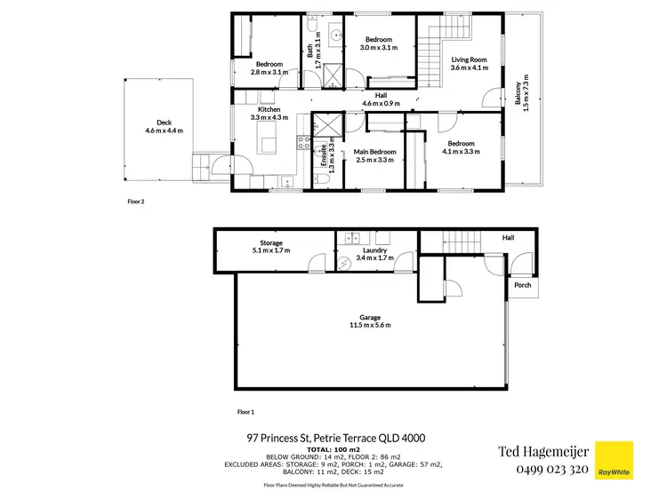 Floorplan of Homely house listing, 97 Princess Street, Petrie Terrace QLD 4000