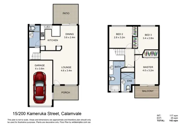 Floorplan of Homely townhouse listing, 15/200 Kameruka Street, Calamvale QLD 4116