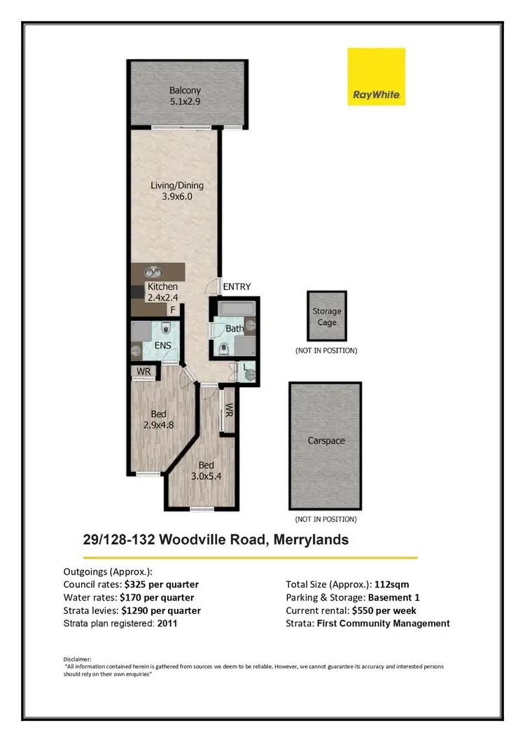 Floorplan of Homely unit listing, 29/128-132 Woodville Road, Merrylands NSW 2160