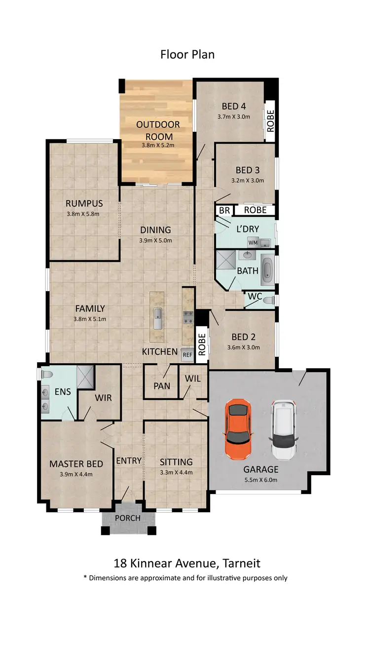 Floorplan of Homely house listing, 18 Kinnear Avenue, Tarneit VIC 3029