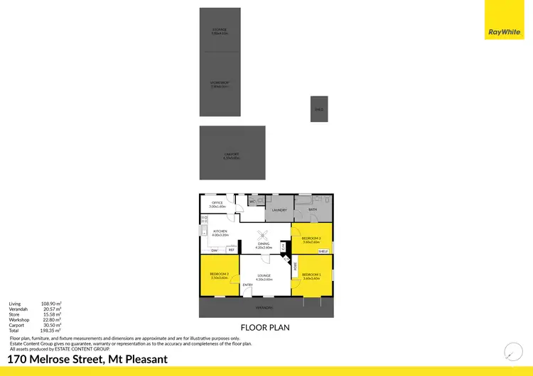 Floorplan of Homely house listing, 170 Melrose Street, Mount Pleasant SA 5235