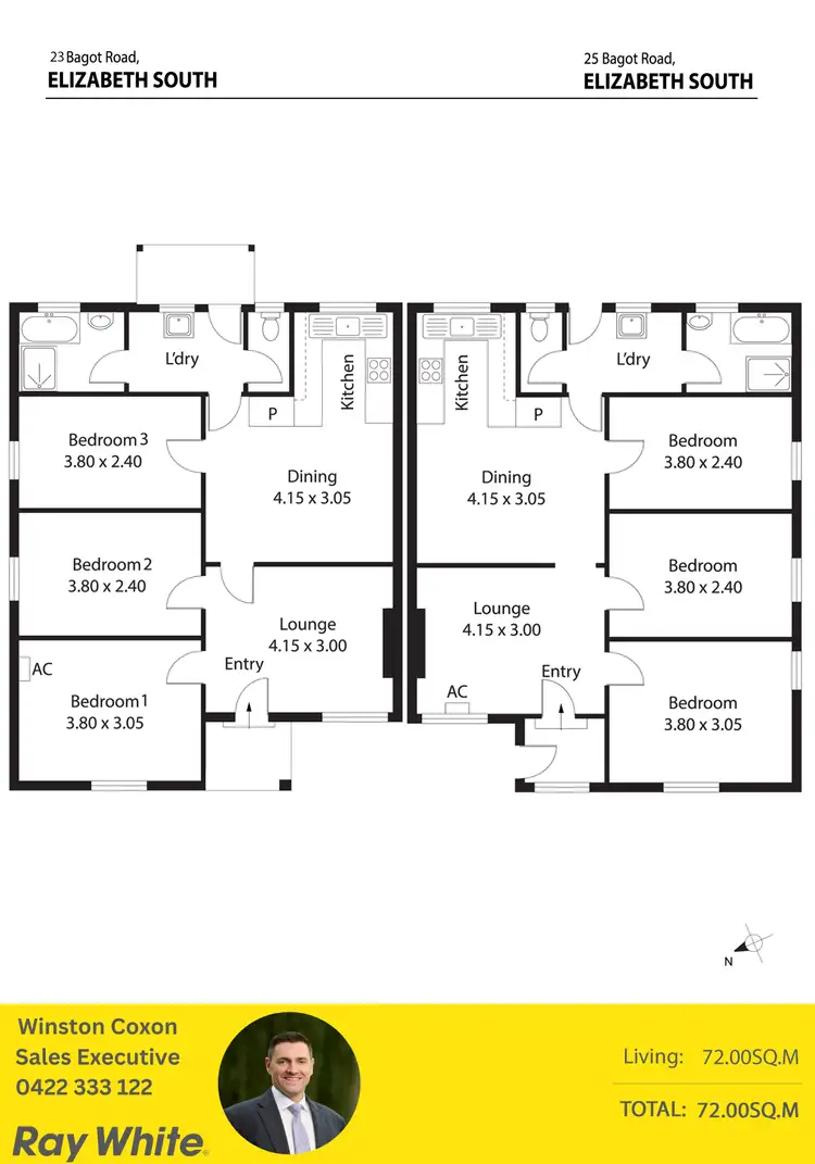 Floorplan of Homely house listing, 23-25 Bagot Road, Elizabeth South SA 5112