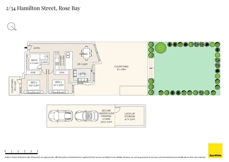 Floorplan of Homely apartment listing, 2/34 Hamilton Street, Rose Bay NSW 2029