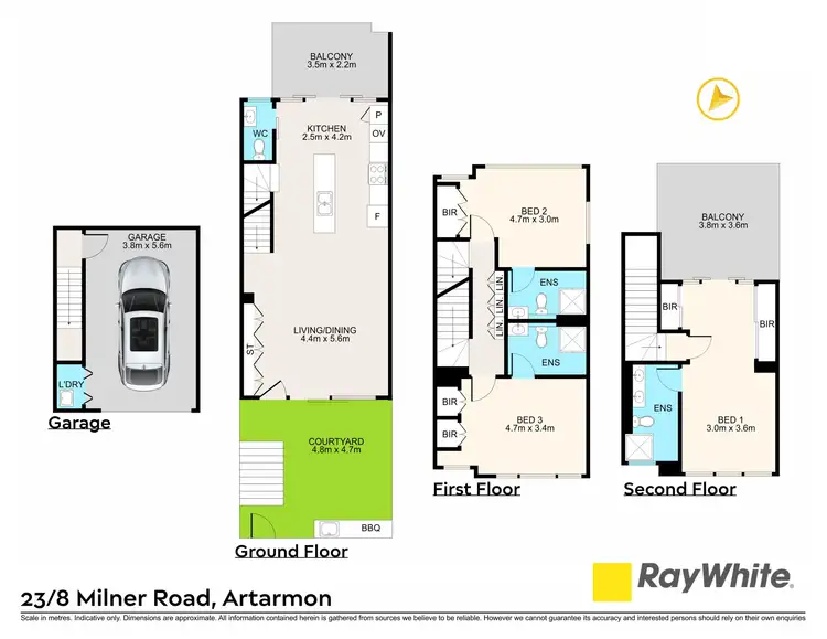 Floorplan of Homely townhouse listing, 23/8 Milner Road, Artarmon NSW 2064