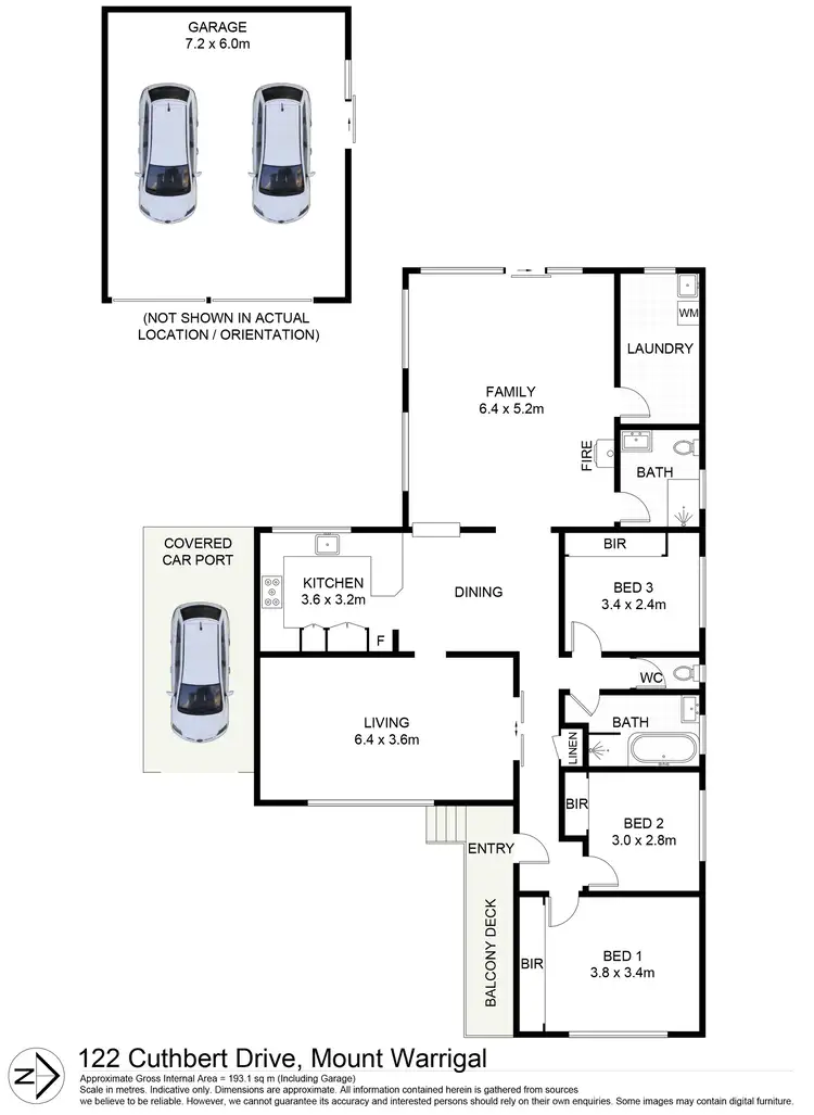 Floorplan of Homely house listing, 122 Cuthbert Drive, Mount Warrigal NSW 2528