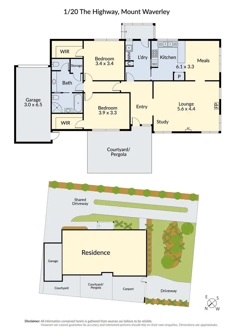 Floorplan of Homely unit listing, 1/20 The Highway, Mount Waverley VIC 3149