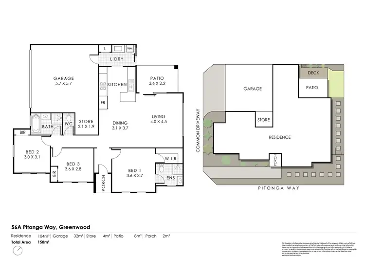 Floorplan of Homely house listing, 56A Pitonga Way, Greenwood WA 6024