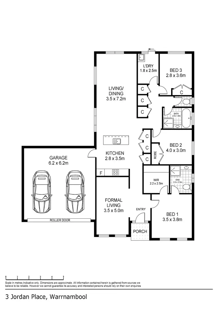 Floorplan of Homely house listing, 3 Jordan Place, Warrnambool VIC 3280