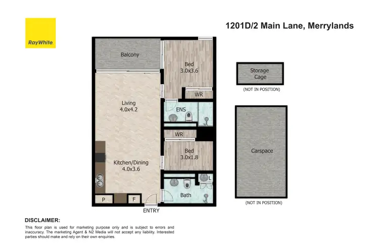 Floorplan of Homely unit listing, 1201/2 Main Lane, Merrylands NSW 2160