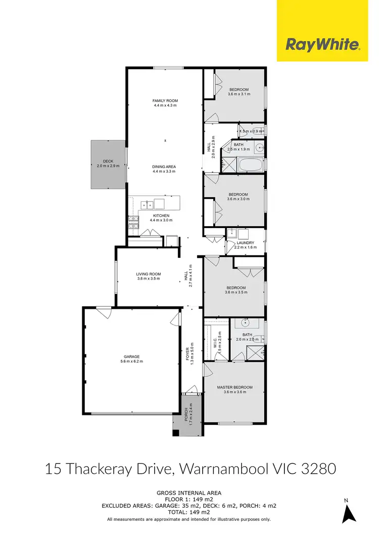 Floorplan of Homely house listing, 15 Thackeray Drive, Warrnambool VIC 3280