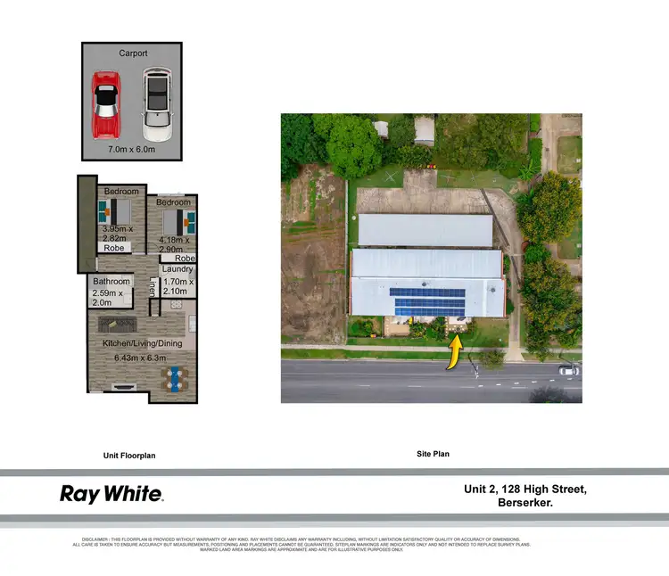 Floorplan of Homely unit listing, 2/128 High Street, Berserker QLD 4701