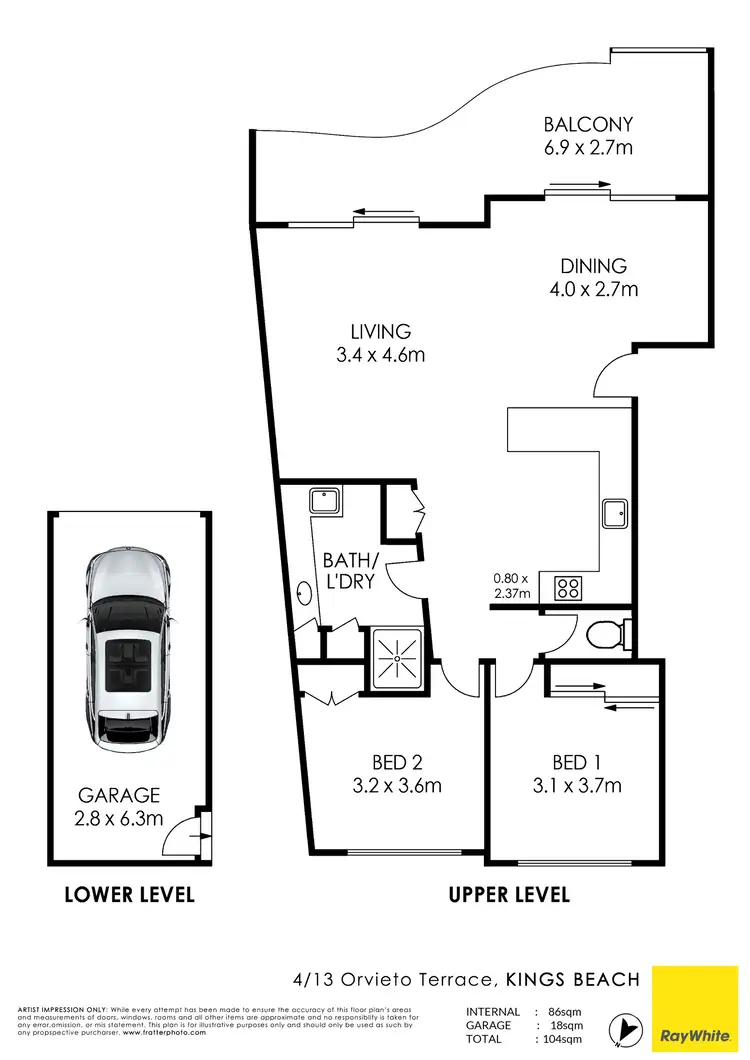 Floorplan of Homely unit listing, 4/13 Orvieto Terrace, Kings Beach QLD 4551