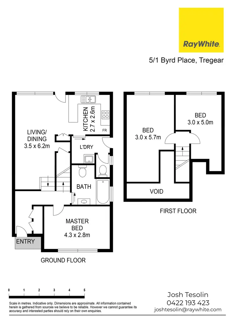 Floorplan of Homely townhouse listing, 5/1 Byrd Place, Tregear NSW 2770