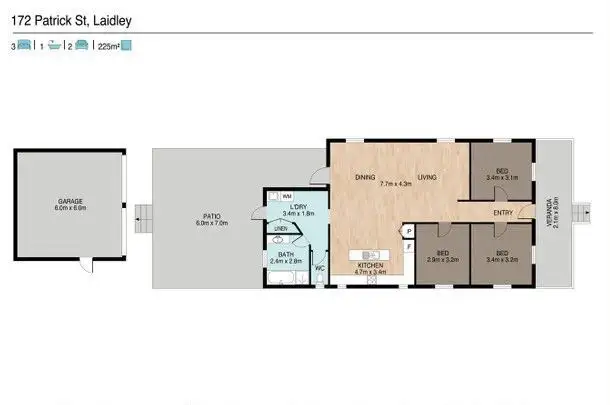 Floorplan of Homely house listing, 172 Patrick Street, Laidley QLD 4341