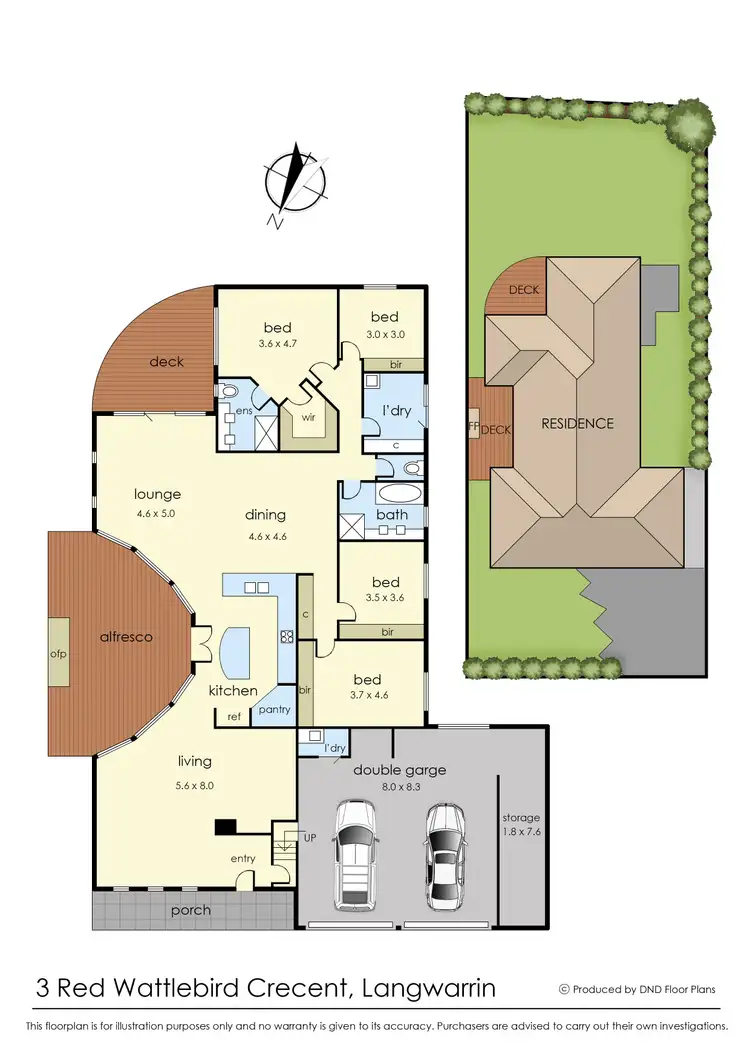 Floorplan of Homely house listing, 3 Red Wattlebird Crescent, Langwarrin VIC 3910