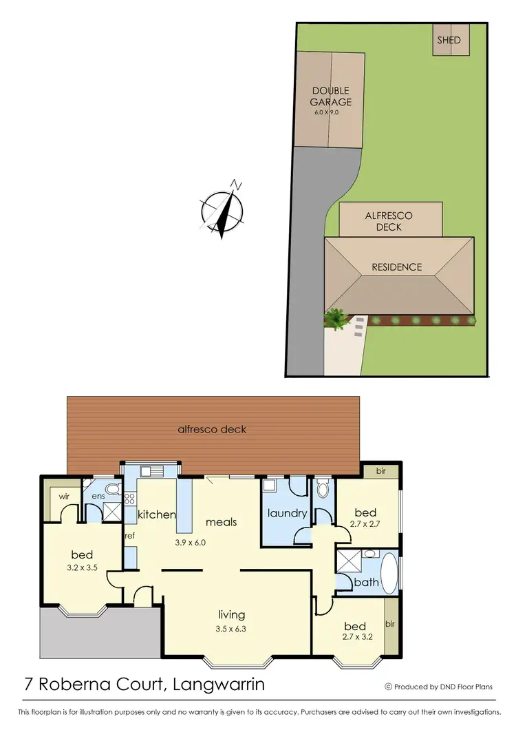 Floorplan of Homely house listing, 7 Roberna Court, Langwarrin VIC 3910