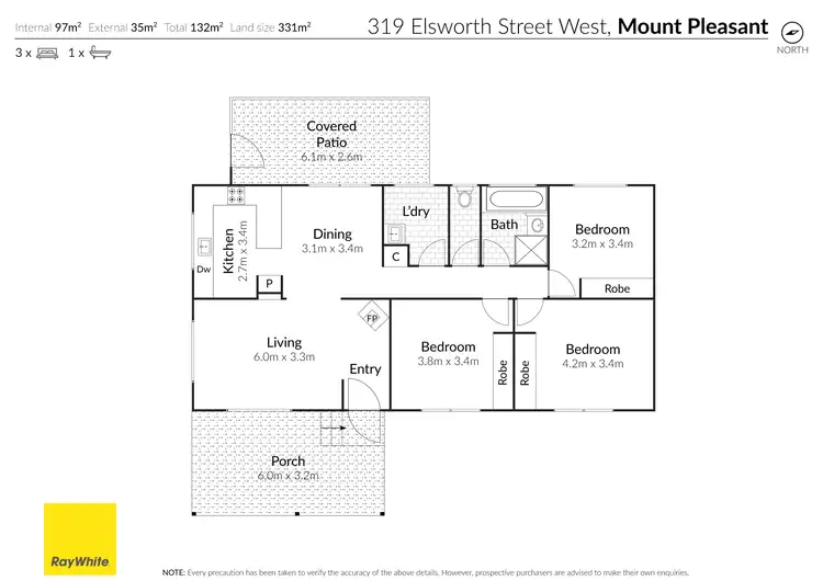 Floorplan of Homely house listing, 319 Elsworth Street West, Mount Pleasant VIC 3350