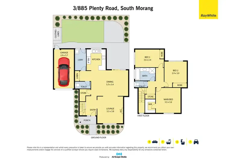 Floorplan of Homely townhouse listing, 3/885 Plenty Road, South Morang VIC 3752