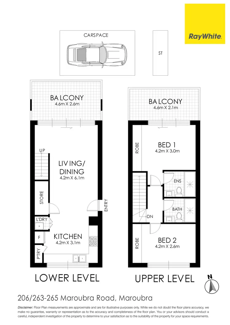 Floorplan of Homely apartment listing, 206/265 Maroubra Road, Maroubra NSW 2035