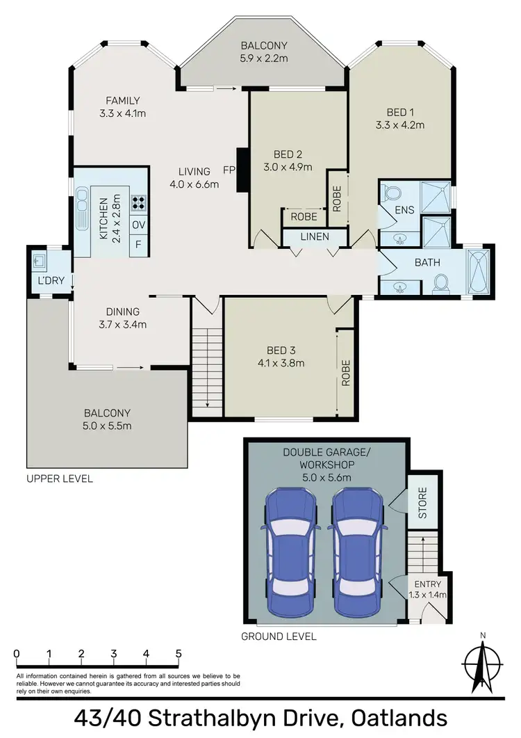 Floorplan of Homely townhouse listing, 43/40 Strathalbyn Drive, Oatlands NSW 2117
