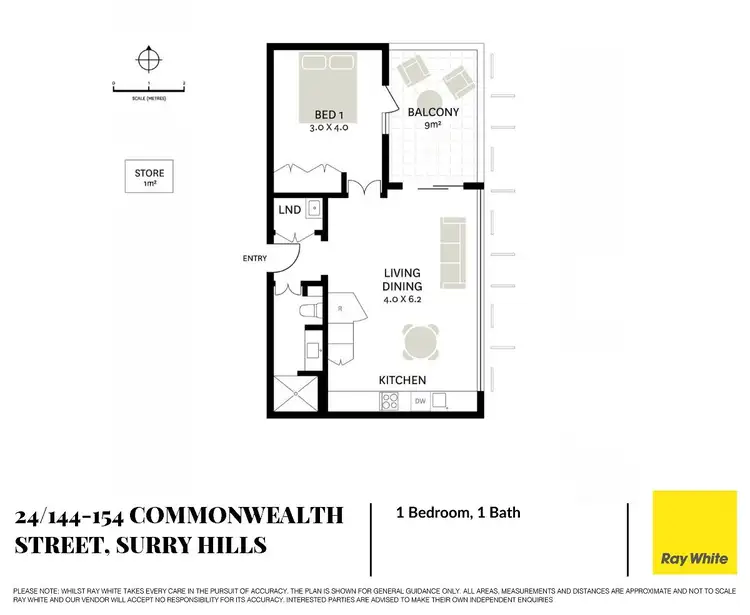 Floorplan of Homely apartment listing, 24/144-154 Commonwealth Street, Surry Hills NSW 2010