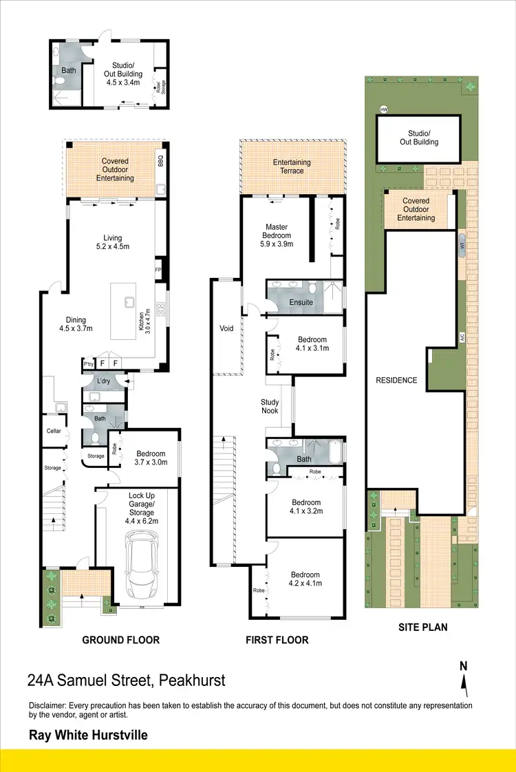 Floorplan of Homely semi-detached listing, 24A Samuel Street, Peakhurst NSW 2210