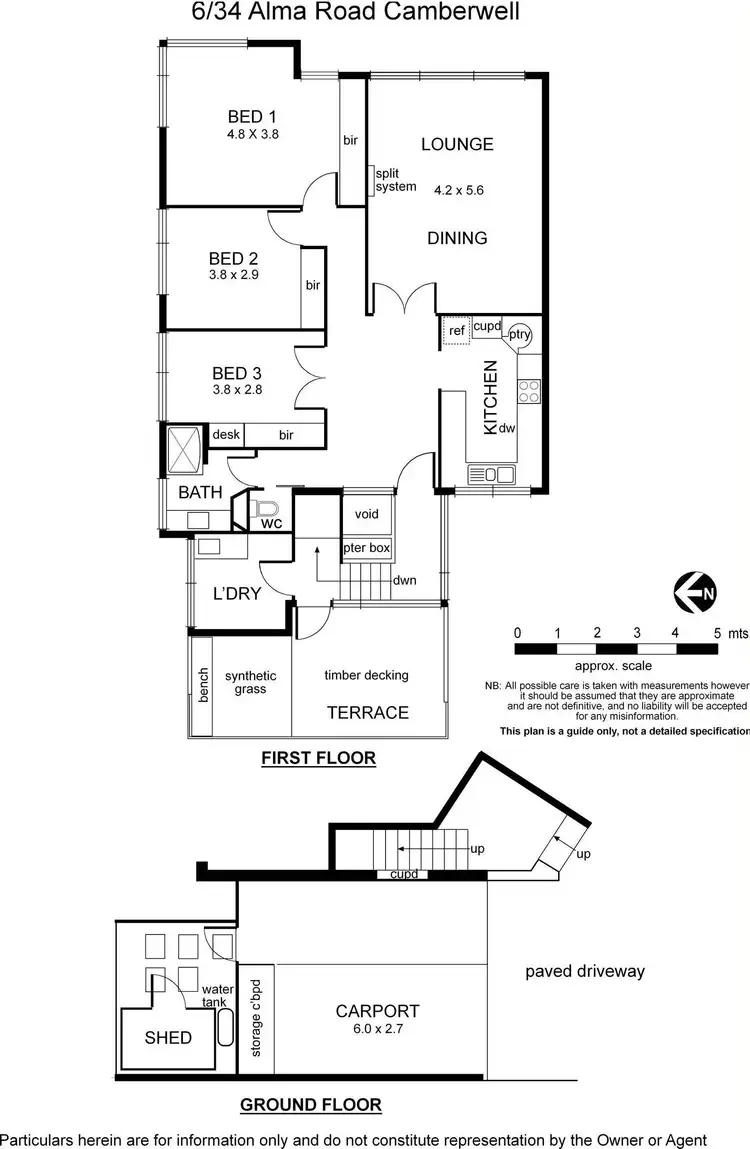Floorplan of Homely townhouse listing, 6/34 Alma Road, Camberwell VIC 3124