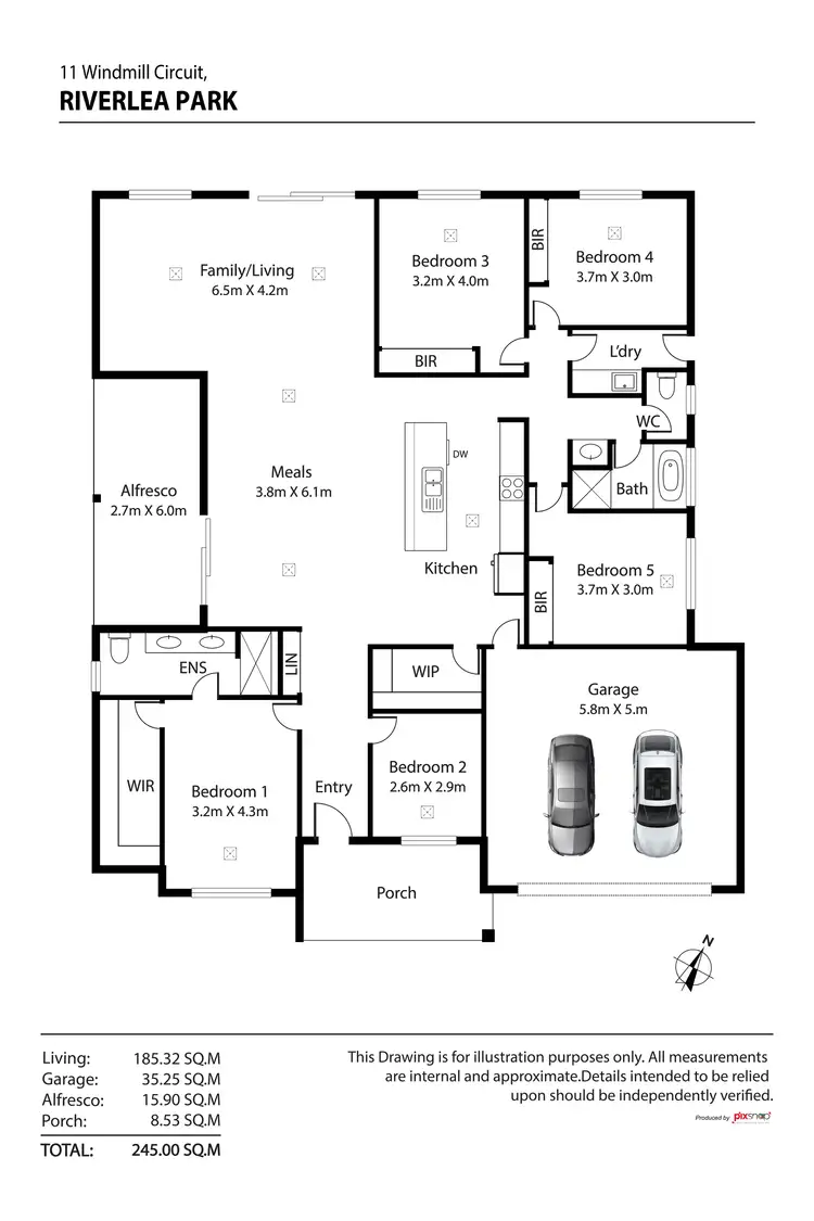Floorplan of Homely house listing, 11 Windmill Circuit, Riverlea Park SA 5120