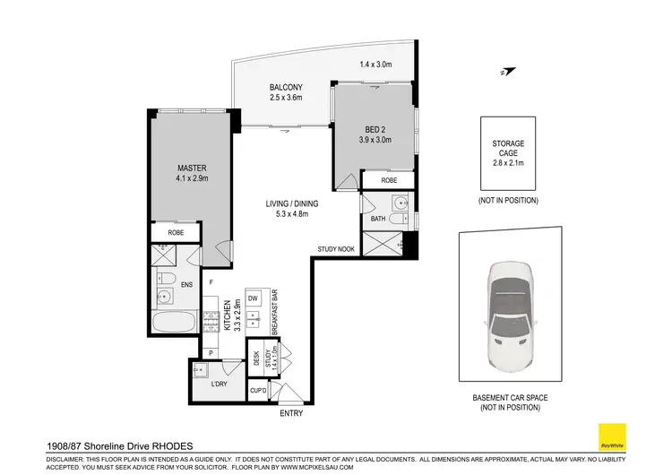 Floorplan of Homely apartment listing, 1908/87 Shoreline Drive, Rhodes NSW 2138
