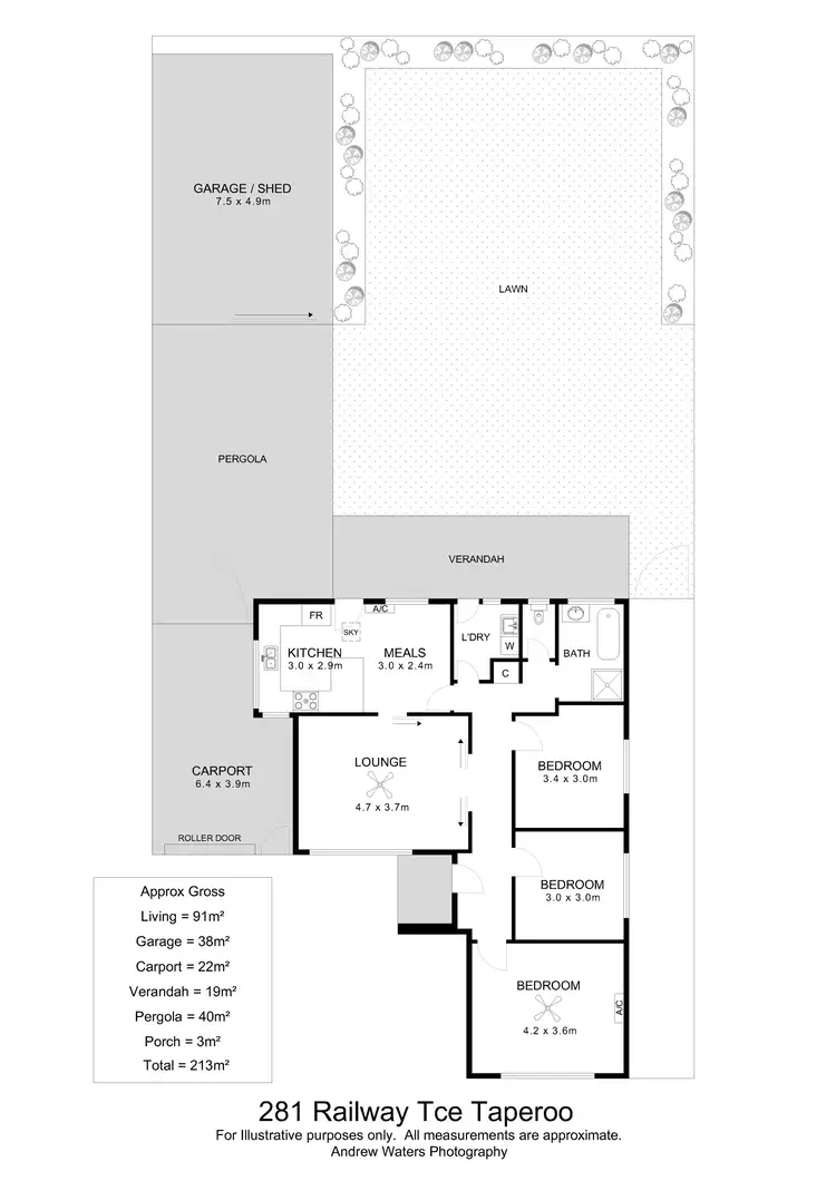 Floorplan of Homely house listing, 281 Railway Terrace, Taperoo SA 5017