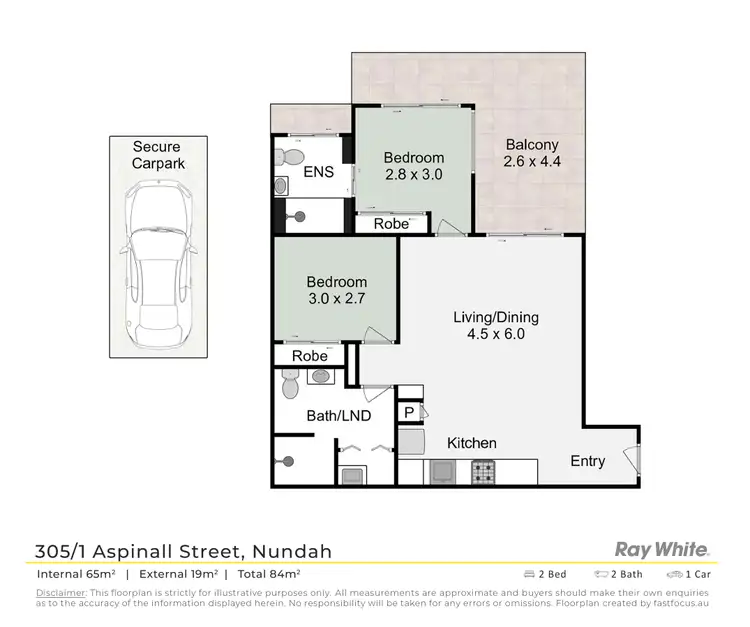 Floorplan of Homely apartment listing, 305/1 Aspinall Street, Nundah QLD 4012