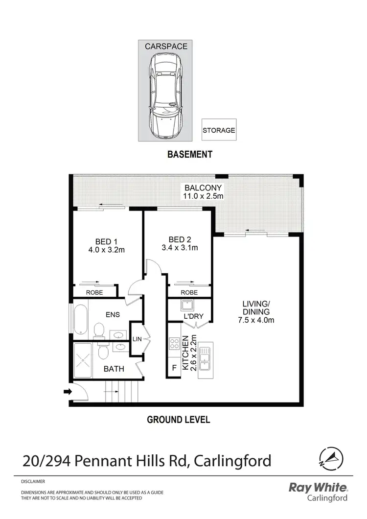 Floorplan of Homely apartment listing, 20/294 Pennant Hills Road, Carlingford NSW 2118