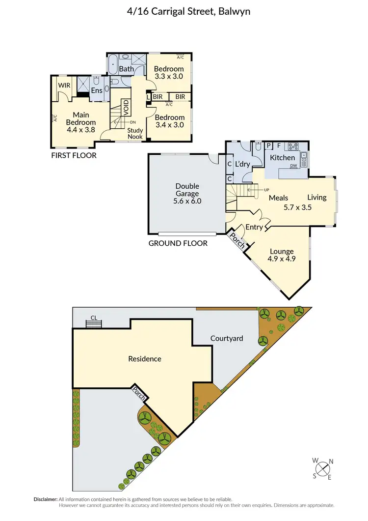 Floorplan of Homely townhouse listing, 4/16 Carrigal Street, Balwyn VIC 3103