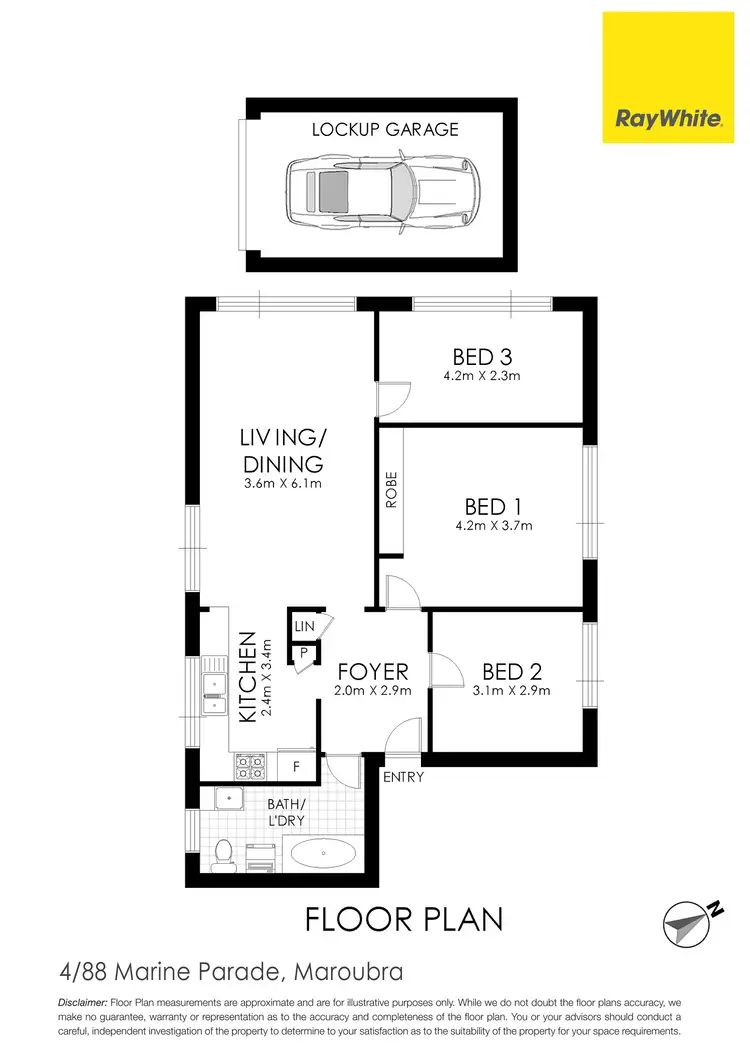 Floorplan of Homely apartment listing, 4/88 Marine Parade, Maroubra NSW 2035