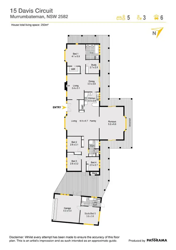 Floorplan of Homely house listing, 15 Davis Circuit, Murrumbateman NSW 2582