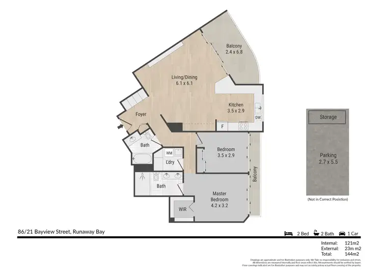 Floorplan of Homely unit listing, 86/21 Bayview Street, Runaway Bay QLD 4216