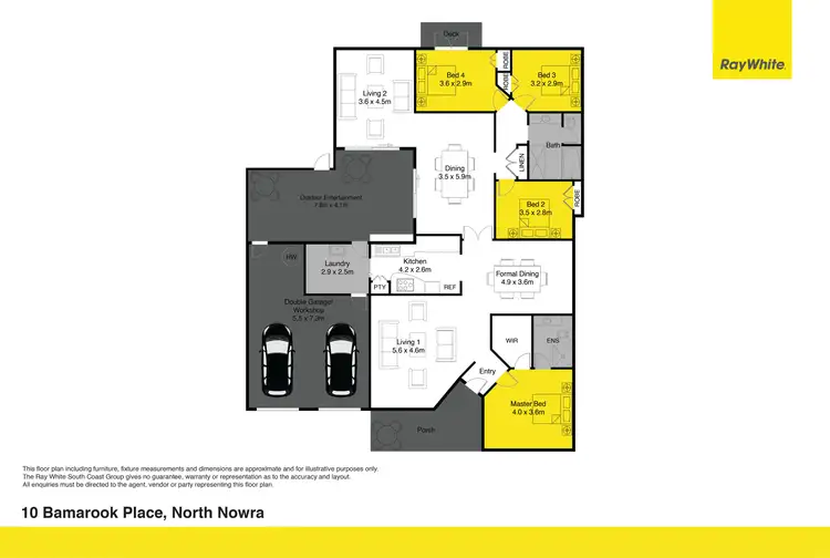 Floorplan of Homely house listing, 10 Bamarook Place, North Nowra NSW 2541