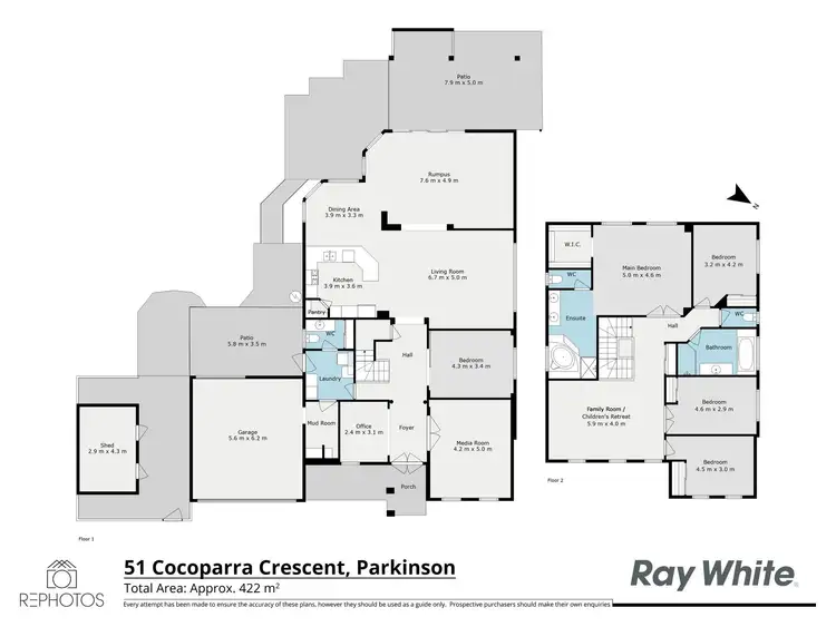 Floorplan of Homely house listing, 51 Cocoparra Crescent, Parkinson QLD 4115