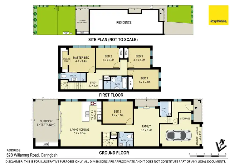Floorplan of Homely semi-detached listing, 52B Willarong Road, Caringbah NSW 2229