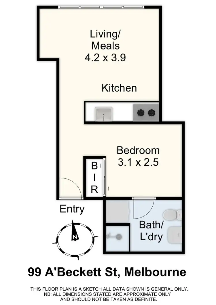 Floorplan of Homely apartment listing, 217/99 A'Beckett Street, Melbourne VIC 3000