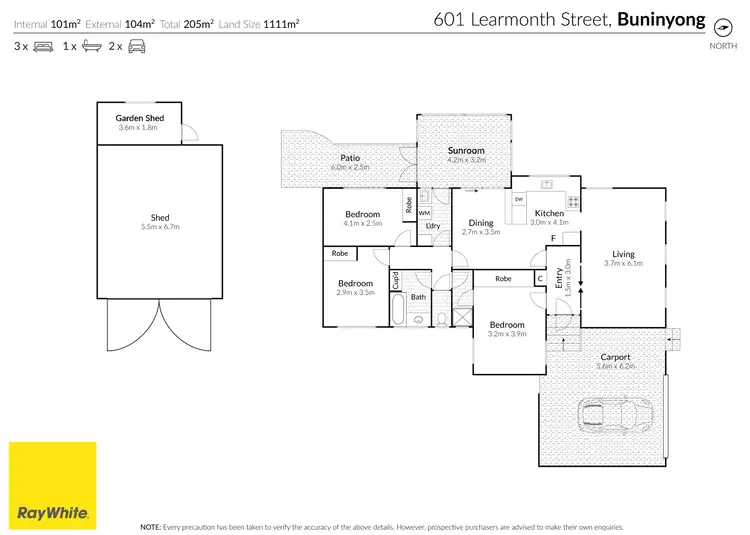 Floorplan of Homely house listing, 601 Learmonth Street, Buninyong VIC 3357