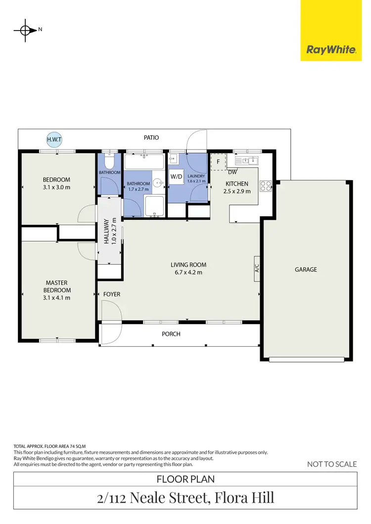 Floorplan of Homely unit listing, 2/112 Neale Street, Flora Hill VIC 3550