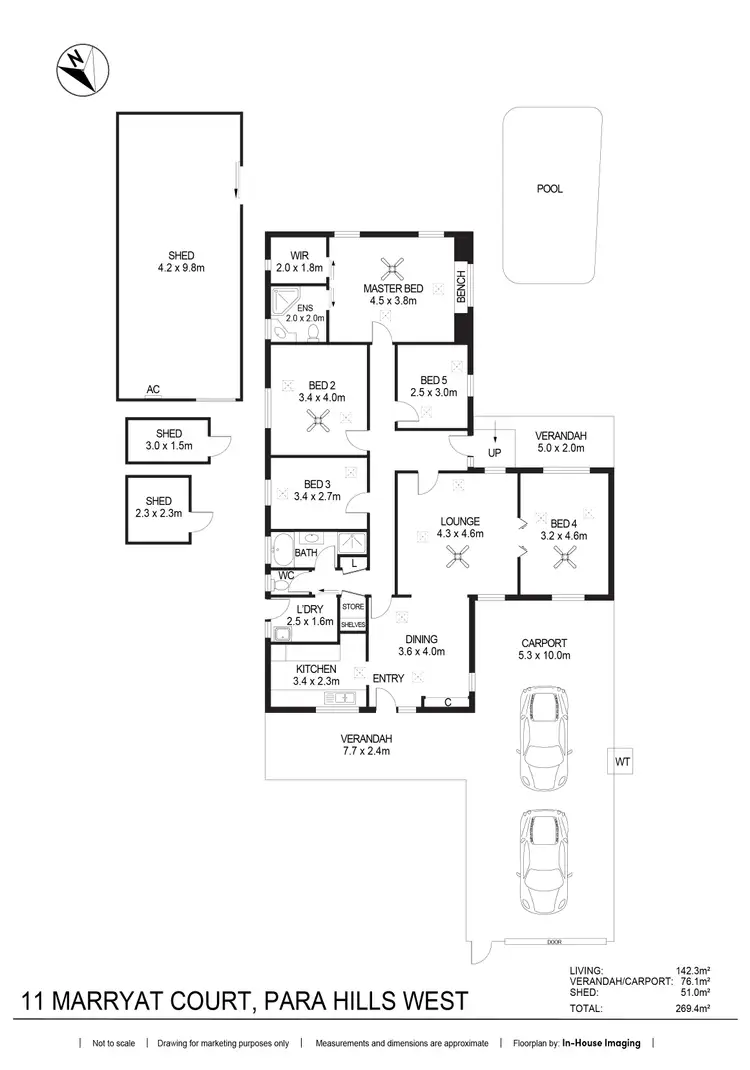 Floorplan of Homely house listing, 11 Marryat Court, Para Hills West SA 5096