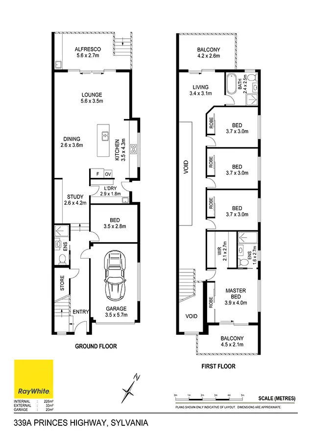Floorplan of Homely semi-detached listing, 339A Princes Highway, Sylvania NSW 2224