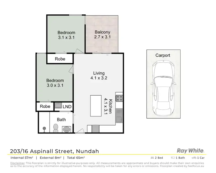 Floorplan of Homely apartment listing, 203/16 Aspinall Street, Nundah QLD 4012