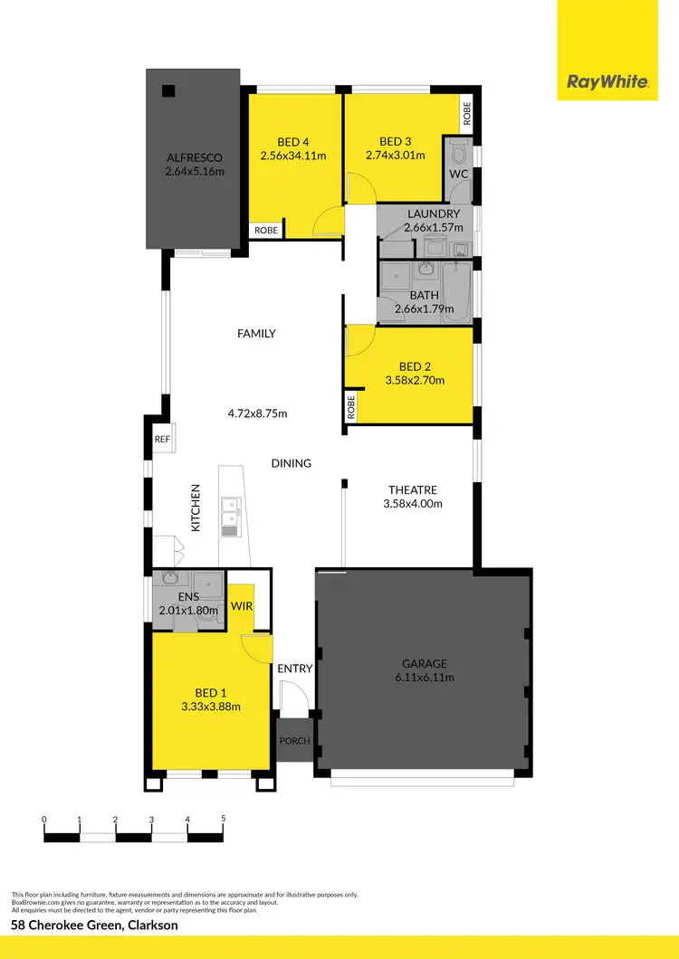 Floorplan of Homely house listing, 58 Cherokee Green, Clarkson WA 6030
