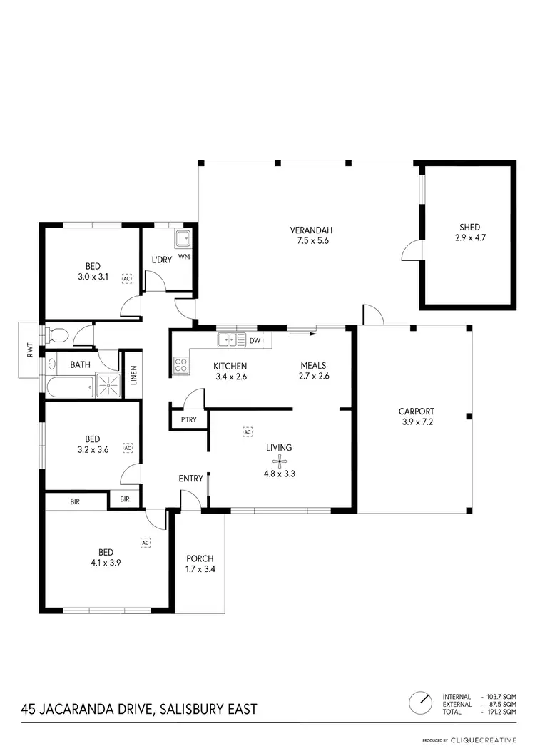 Floorplan of Homely house listing, 45 Jacaranda Drive, Salisbury East SA 5109